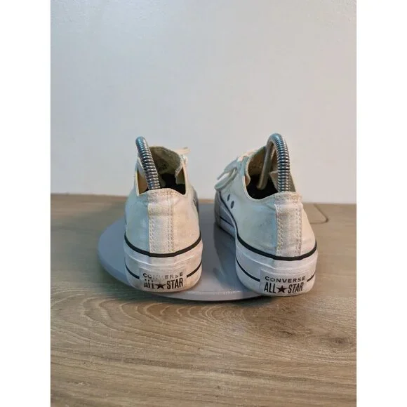 Converse Chuck Taylor AS Lift Low Top Shoe Sneaker Womens Size 8 White 560251C - Picture 4 of 10